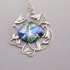 Dichroic Day Lily Pendant